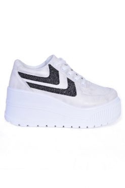 Echo Club House Aries Platform Sneaker - Ivory Glitter Shoes