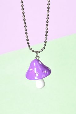 Echo Club House Accessories Purple Lil Magic Mushroom Necklace