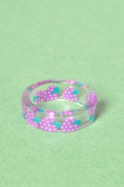 Echo Club House Good Grapes Clear Acrylic Ring