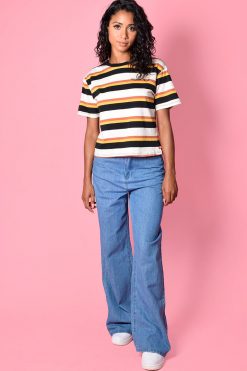 Echo Club House Clothes Blooms So Bright Tomboy Stripe Tee By Dickies Girl