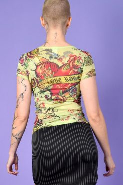 Echo Club House Deadstock Y2K Essential Top - Lime