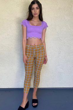 Echo Club House College Weekend Plaid Cropped Pants