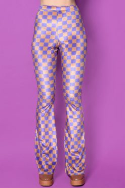 Echo Club House Clothes Velvet Fit N Flare Checkerboard Pants By Daisy Street