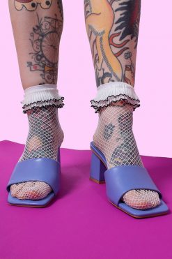 Echo Club House Caroline Block Heeled Slide - Periwinkle