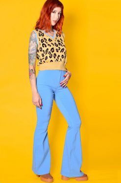 Echo Club House Get It Leopard Knit Vest By Daisy Street Clothes