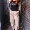 Echo Club House Olympia Slouchy Khaki Trousers