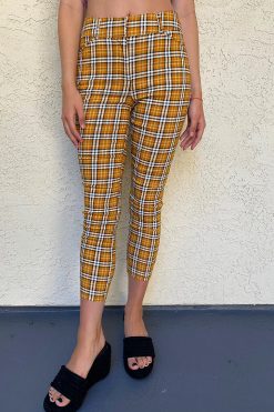 Echo Club House College Weekend Plaid Cropped Pants