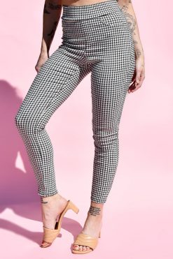 Echo Club House Clothes Pressure Drop Plaid Cropped Pants