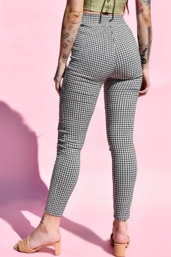 Echo Club House Clothes Pressure Drop Plaid Cropped Pants