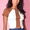 Echo Club House Pull It Together Paneled Ribbed Top Clothes