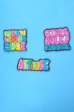 ECHOCLUBHOUSE best sale 3 Echo Club House Pins + Patches Deadstock Y2K Phrase Patches