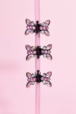 Echo Club House Rhinestone Tiny Deadstock Hair Clips Accessories