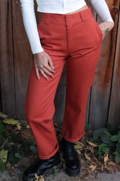Echo Club House Rust Rolled Hem Work Pant By Dickies Girl