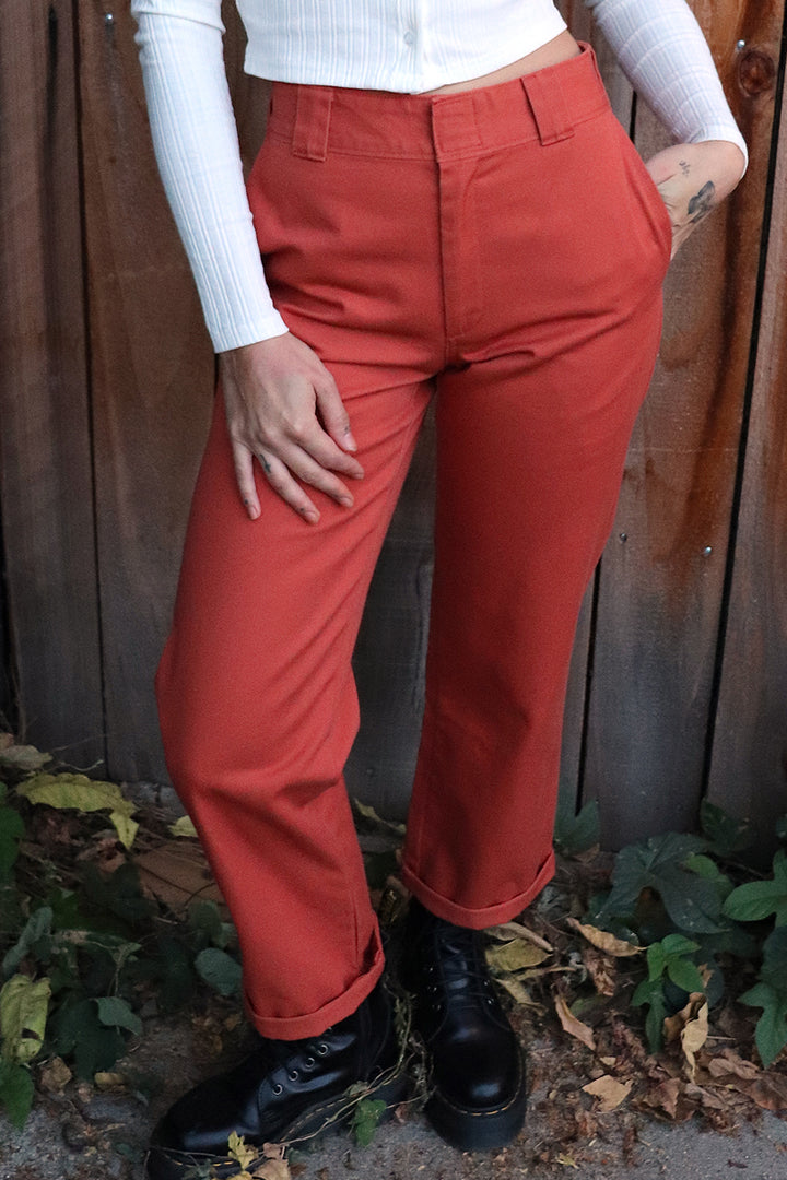 Echo Club House Rust Rolled Hem Work Pant By Dickies Girl 3 Echo Club House Rust Rolled Hem Work Pant By Dickies Girl