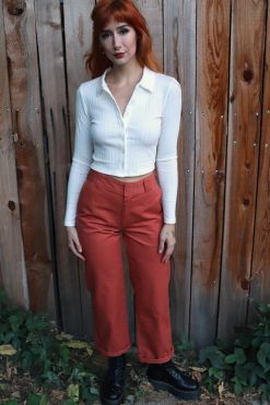 Echo Club House Rust Rolled Hem Work Pant By Dickies Girl