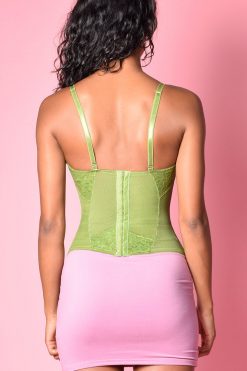 Echo Club House Deadstock Tell Me Lies Lace Corset - Green Clothes