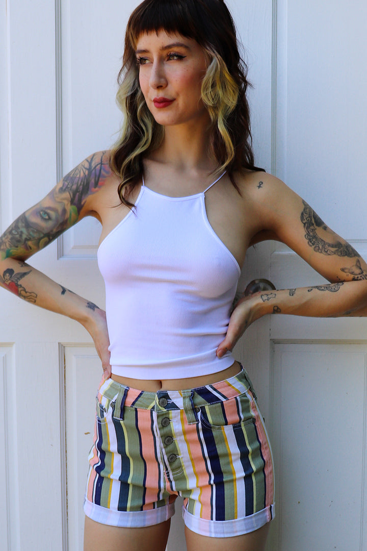 Echo Club House Clothes Button Front Striped Shorts By Dickies Girl 4 Echo Club House Clothes Button Front Striped Shorts By Dickies Girl