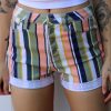 Echo Club House Clothes Button Front Striped Shorts By Dickies Girl