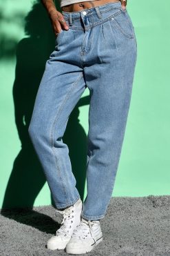 Echo Club House Clothes Tristessa Pleated Denim Pants