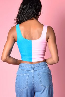 Echo Club House Split Decision Corset Top - Cotton Candy