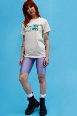 Echo Club House Lilac Sheen Deadstock Biker Shorts