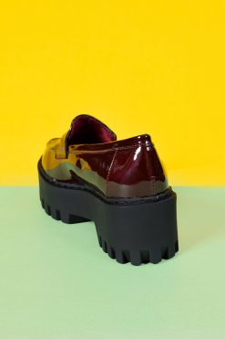Echo Club House Shoes Teacher's Pet Platform Loafers - Maroon