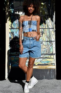 Echo Club House Clothes Bisbee Patchwork Crop Tank
