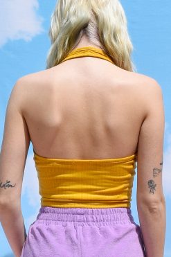 Echo Club House Canyon Ribbed Halter Top