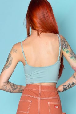 Echo Club House Break My Heart Overlock Cami - Sage