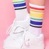 Echo Club House Accessories Bright & Bold Stripe Crew Socks