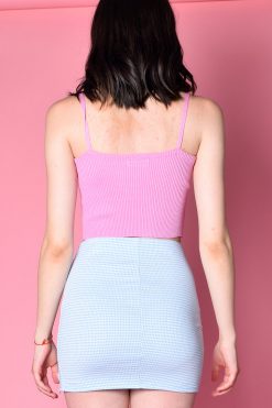 Echo Club House Barb Ribbed Knit Tank - Flamingo