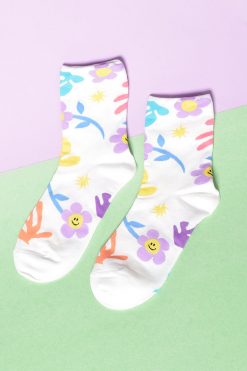 Echo Club House Underwater Garden Socks - Ivory Accessories