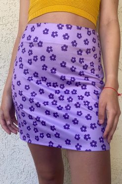 Echo Club House Clothes Baby Flowers Mini Skirt - Violet