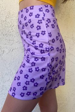 Echo Club House Clothes Baby Flowers Mini Skirt - Violet