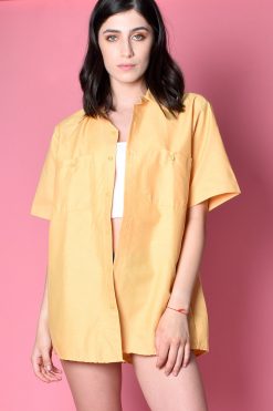 Echo Club House Deadstock Yellow S/S Oversized Work Shirt