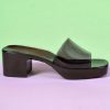 Echo Club House Shoes Yes Please Jelly Strap Clear Mule Heel - Ash