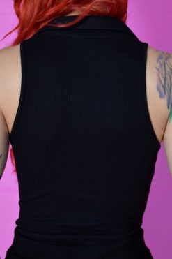 Echo Club House Collar Up Ribbed Leotard Clothes