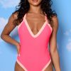 Echo Club House Swimwear Swimming Laps Contrast Bathing Suit 1 Echo Club House Swimwear Swimming Laps Contrast Bathing Suit