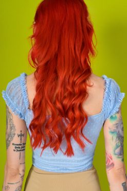 Echo Club House Sophie Lace Off The Shoulder Bodysuit - BB Blue Clothes