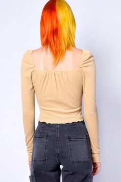 Echo Club House Clothes Helena Tie Front Thermal Top