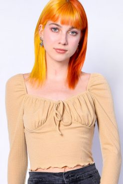 Echo Club House Clothes Helena Tie Front Thermal Top