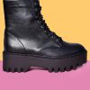 Echo Club House Shoes As If Platform Tie Up Boots - Black 1 Echo Club House Shoes As If Platform Tie Up Boots - Black