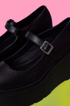 Echo Club House Best Behavior Platform Mary Janes - Black