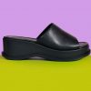 Echo Club House Secret Sister Platform 90's Slide Ons - Black