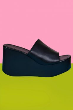 Echo Club House Twisted Sister Super Platform Mule - Noir Shoes