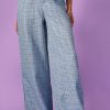 Echo Club House Clothes Bethie Plaid Wide Leg Trouser By Daisy Street
