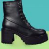 Echo Club House Settle The Score Stitched Contrast Platform Boots