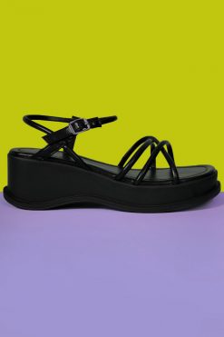 ECHOCLUBHOUSE best sale 25 Echo Club House B*witched 90's Strappy Platform Sandal - Black