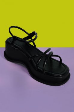 Echo Club House B*witched 90's Strappy Platform Sandal - Black