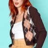 Echo Club House Clothes Recess Bell Argyle Cardigan - Brown